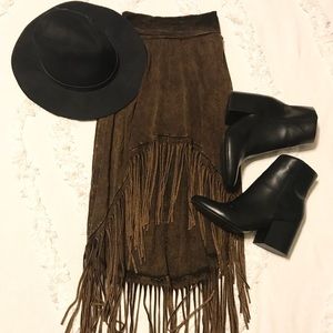 Boho Festival Fringe Skirt